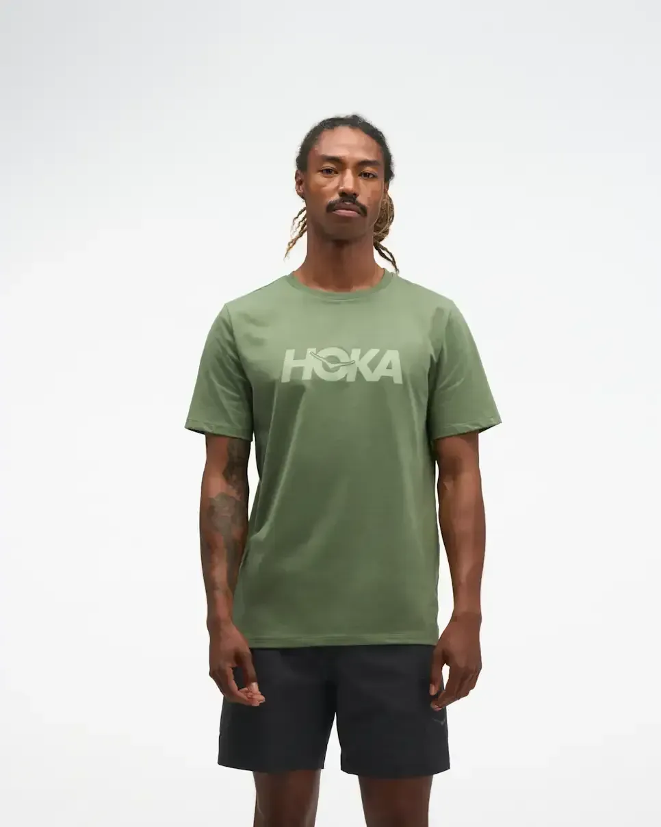 HOKA Core Logo Graphic Tee Nettle Leaf
