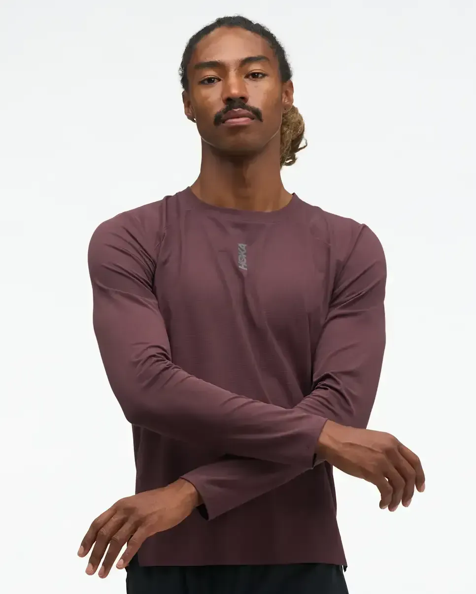 HOKA EveryRun Long Sleeve Deep Mauve
